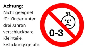 EckSteine Warnhinweis - Achtung: Nicht geeignet für Kinder unter drei Jahren, verschluckbare Kleinteile, Erstickungsgefahr!