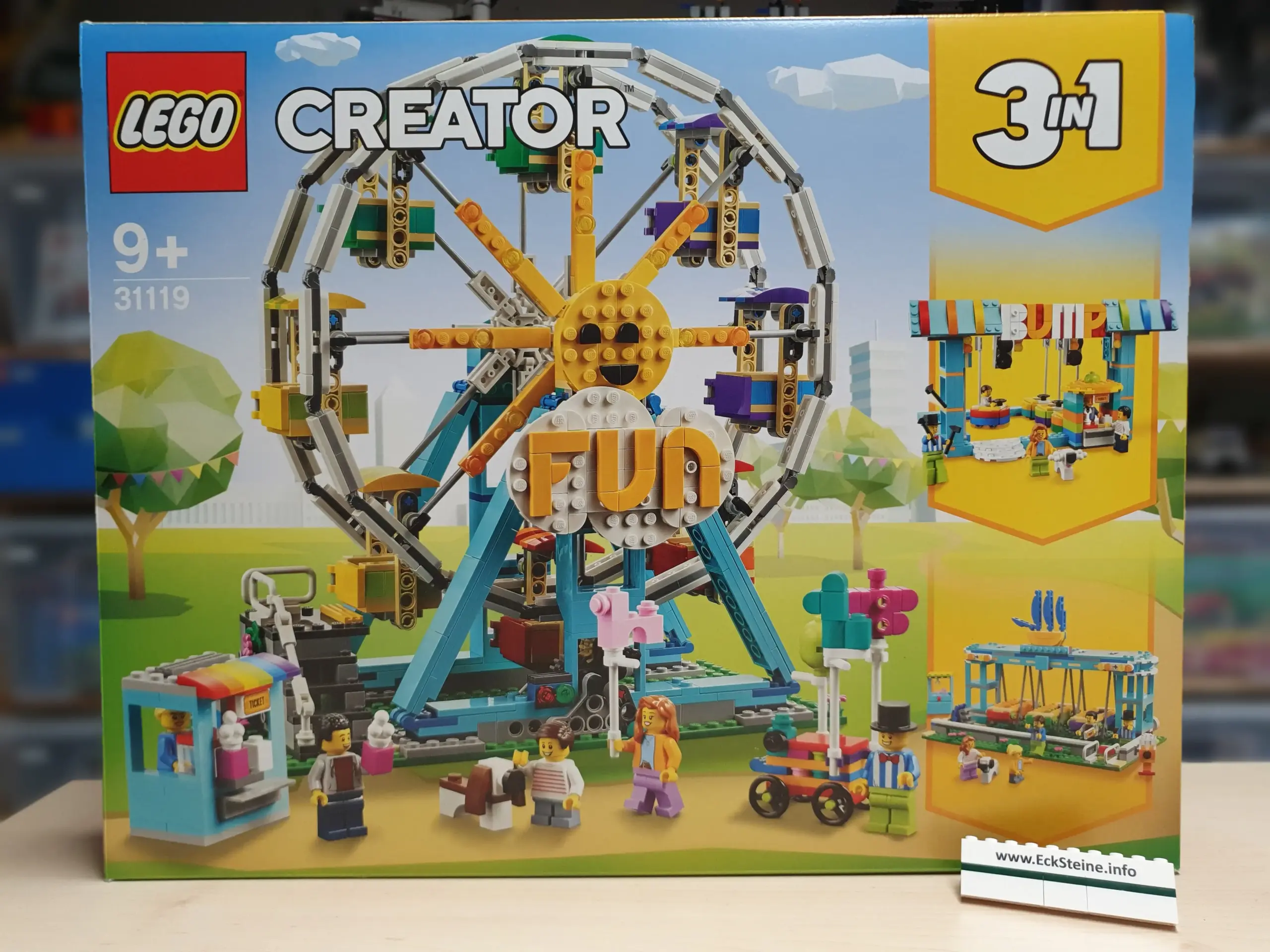 EckSteine Produktbild vom Set Riesenrad der Marke LEGO mit der Setnummer 31119 aus der Kategorie CREATOR 3-IN-1.