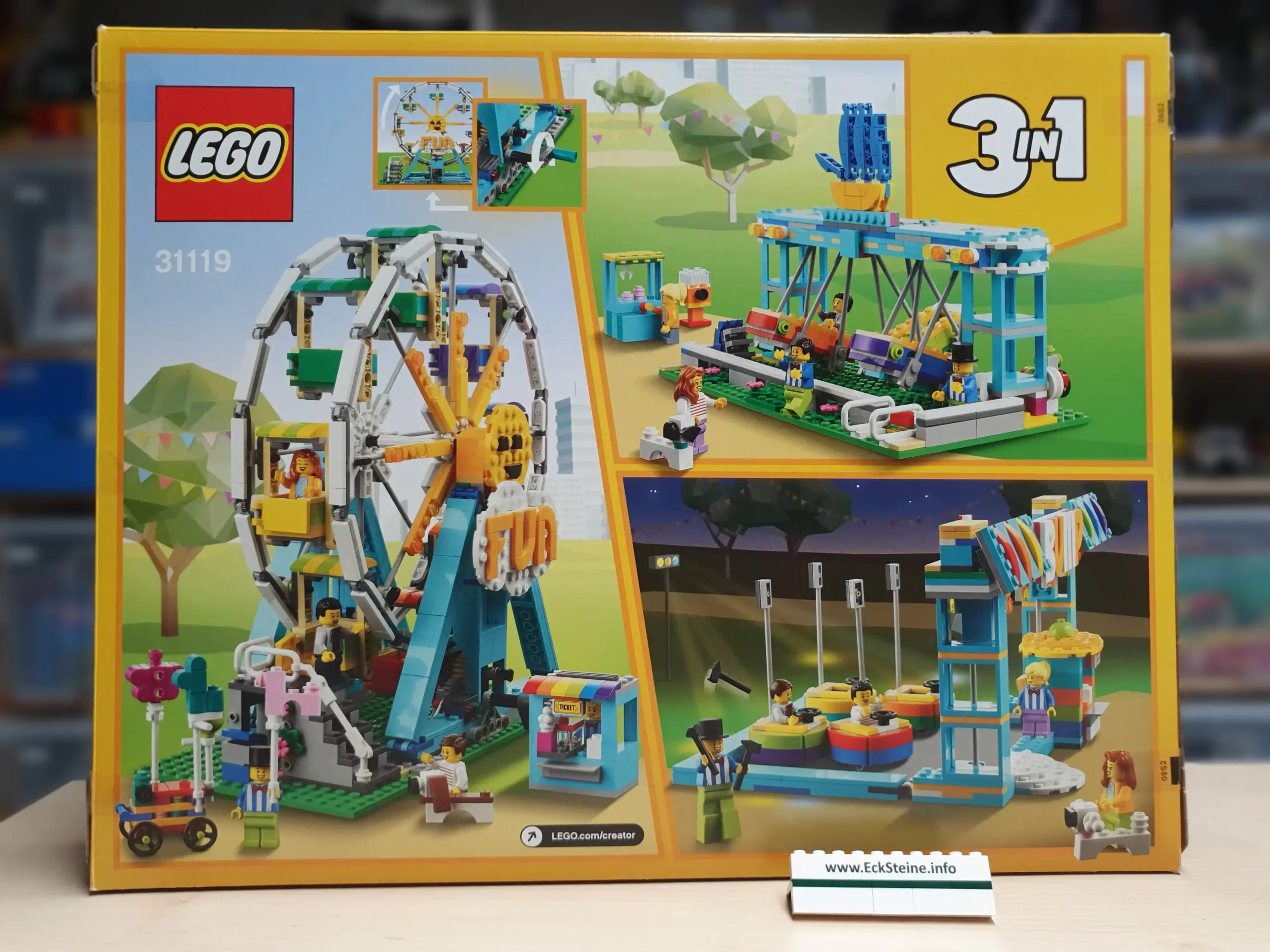 EckSteine Produktbild vom Set Riesenrad der Marke LEGO mit der Setnummer 31119 aus der Kategorie CREATOR 3-IN-1.