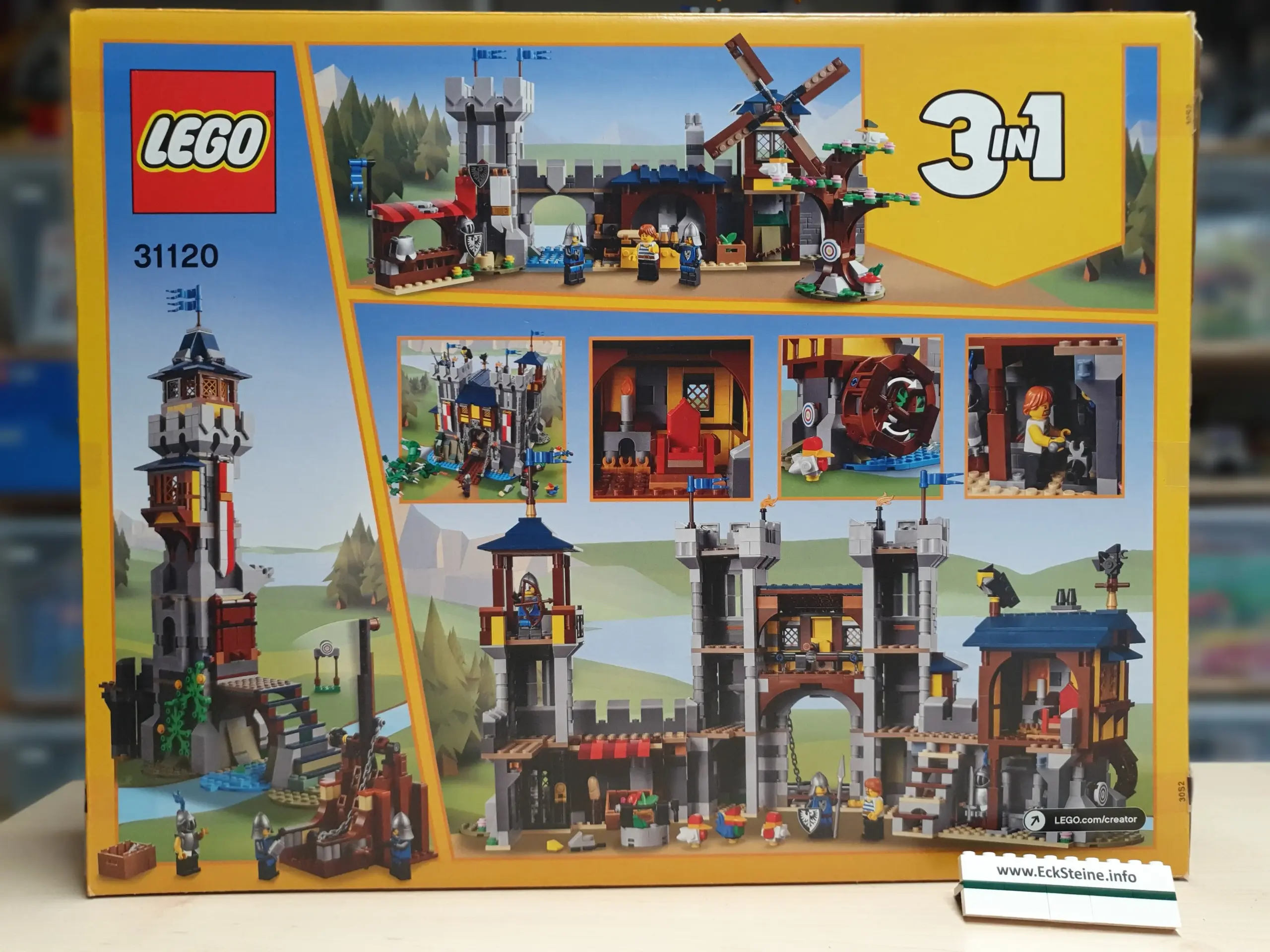 EckSteine Produktbild vom Set Mittelalterliche Burg der Marke LEGO mit der Setnummer 31120 aus der Kategorie CREATOR 3-IN-1.