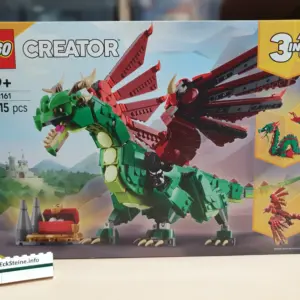 EckSteine Produktbild vom Set Grüner Drache der Marke LEGO mit der Setnummer 31161 aus der Kategorie CREATOR 3-IN-1.