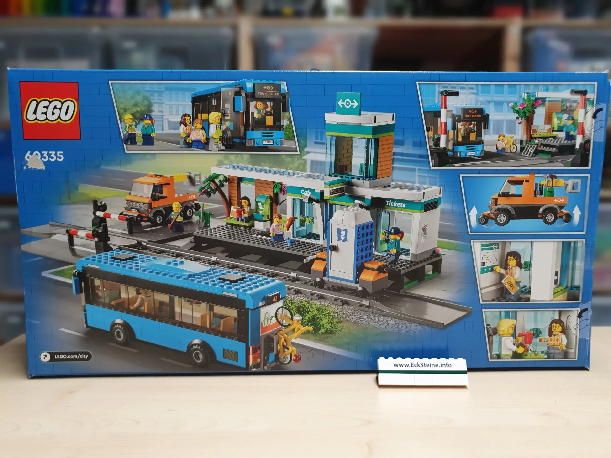 EckSteine Produktbild vom Set Bahnhof der Marke LEGO mit der Setnummer 60335 aus der Kategorie CITY.