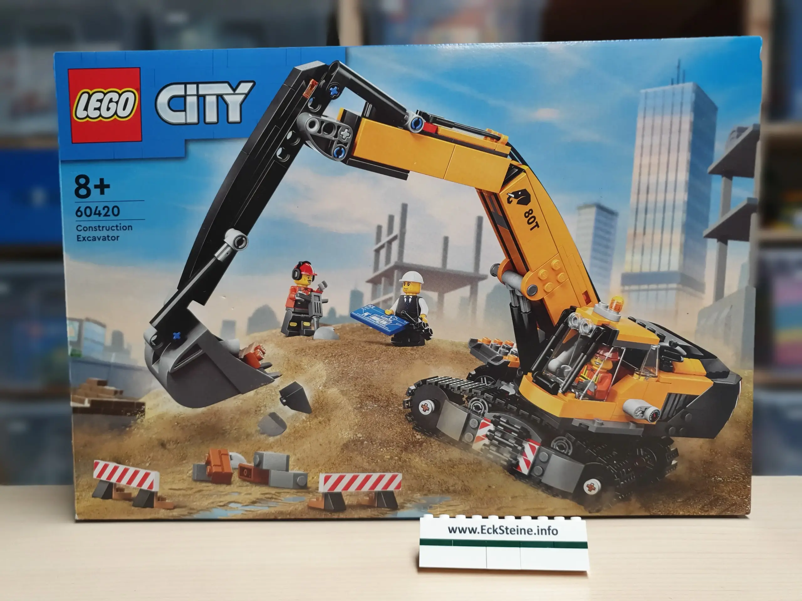 EckSteine Produktbild vom Set Raupenbagger der Marke LEGO mit der Setnummer 60420 aus der Kategorie CITY.