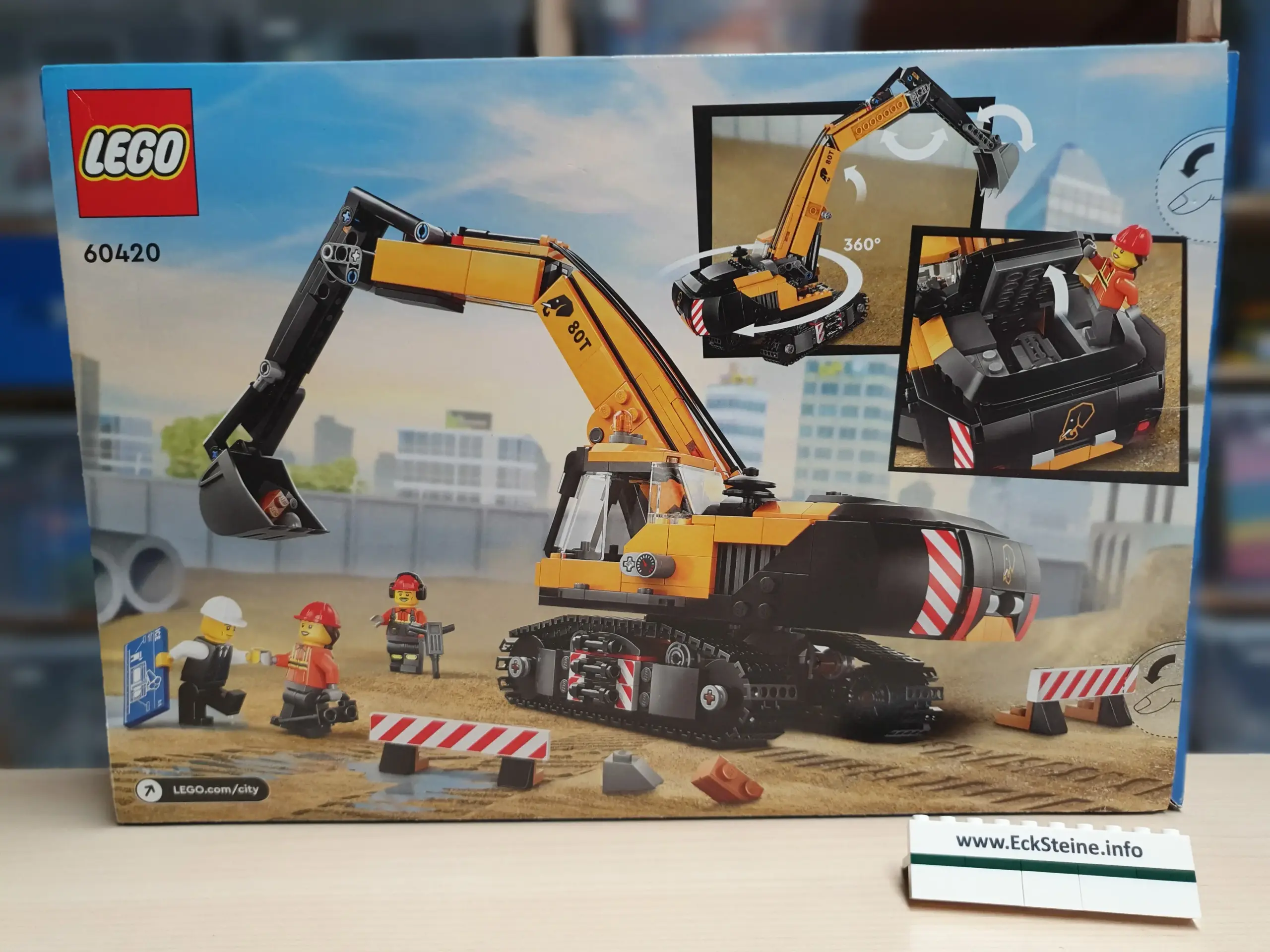 EckSteine Produktbild vom Set Raupenbagger der Marke LEGO mit der Setnummer 60420 aus der Kategorie CITY.