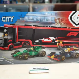 EckSteine Produktbild vom Set F1 Transporter mit RB20 & AMR24 F1 Rennautos der Marke LEGO mit der Setnummer 60445 aus der Kategorie CITY.