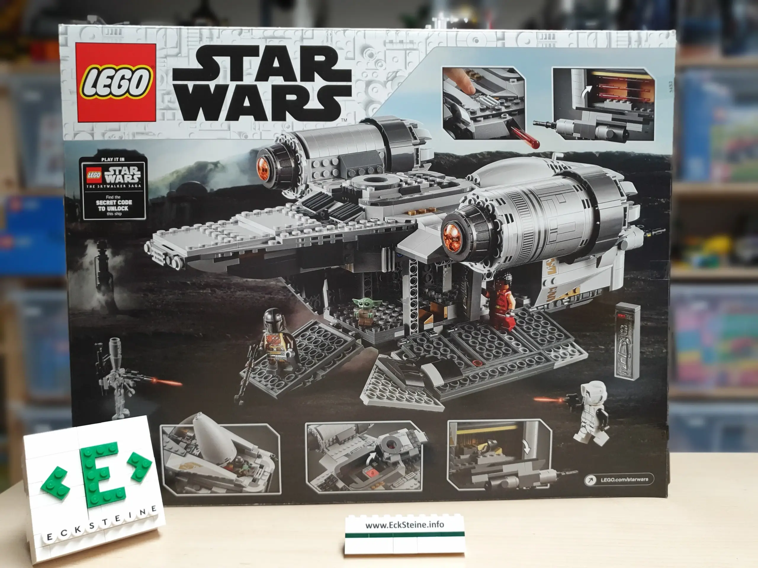 EckSteine Produktbild vom Set The Mandalorian - Transporter des Kopfgeldjägers der Marke LEGO mit der Setnummer 75292 aus der Kategorie STAR WARS.